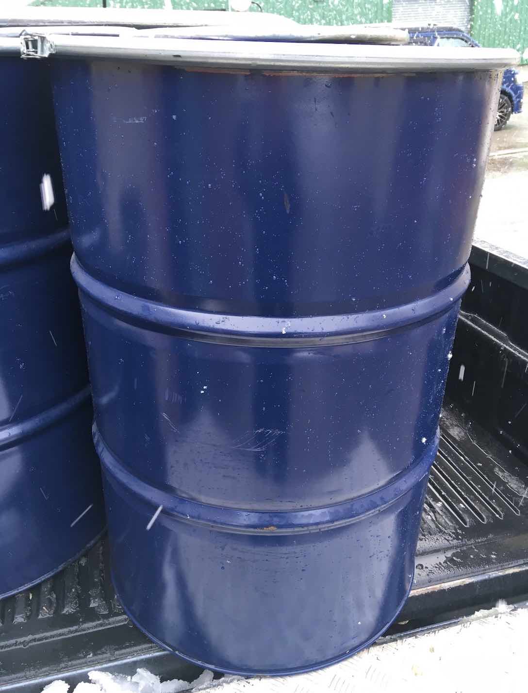 40 Gallon / 205 Litre Steel Drum / Barrel, with BandClamp Lid